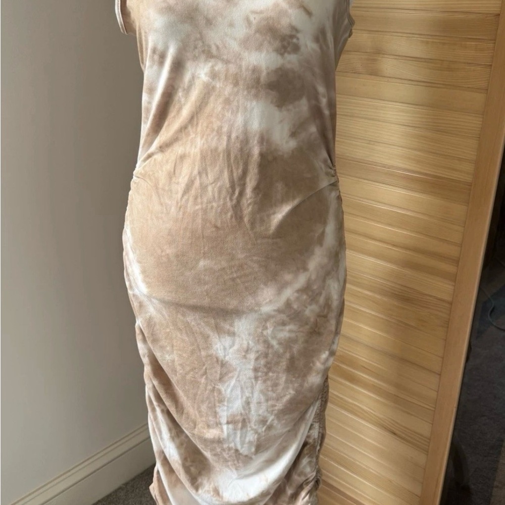 J for Justify Beige Tie-Dye Midi Dress